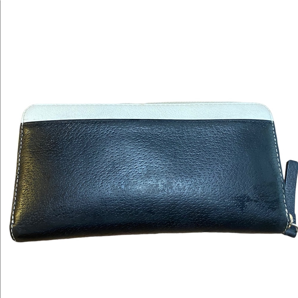 Kate Spade Grove Street Neda Zip Around Wallet Black and White - Picture 2 of 9